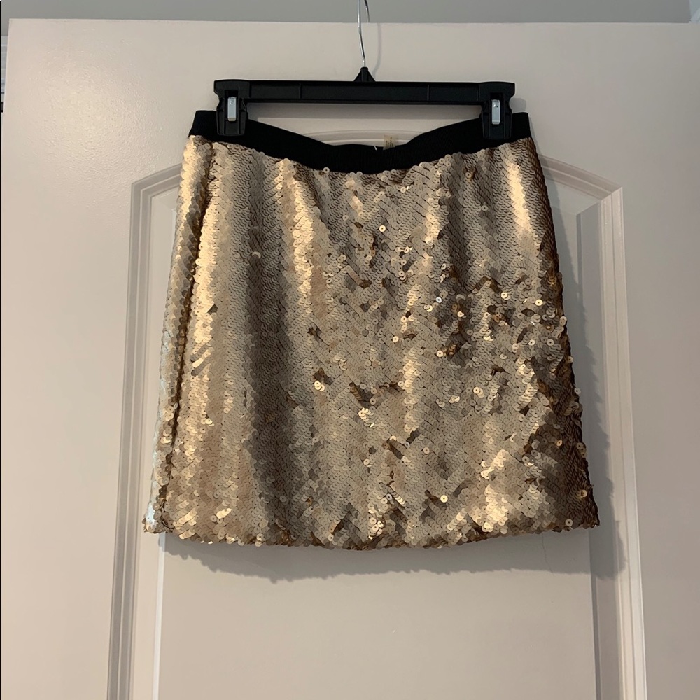 DKNY Gold Sequin Skirt